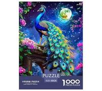 Jigsaw Puzzle per Adulti E Bambini 1000 Pezzi Pavone Nella Luce Della Luna Puzzle 38x26cm/1000pcs Regali Puzzle Giochi Giogattotolo Antistress Autodboard