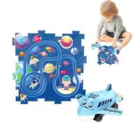 Jigsaw Puzzle Race Track Set, Kids Puzzle Race Track - CAR PLAY PLAY STACK PARA NIÑOS,Juego de construcción de vehículos ferroviarios, juguetes educativos de tablero de vehículos y jigsaw para niños d