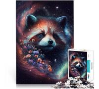 Jigsaw Puzzle Red Panda and Flowers 1000 Piece Jigsaw Puzzle 10.27 in x 14.96 in Cardboard Puzzles for Adults& Kids Age 14 Years Up Challenging Game