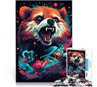 Jigsaw Puzzle Red Panda Animals 1000 Piece Jigsaw Puzzle for Adults 10.27 in x 14.96 in Cardboard Puzzles for Adults Kids Age 14+ Family Games Christmas Birthday Gifts