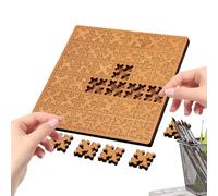 Jigsaw Puzzle Set - Brain Teaser Game for Family Entertainment | Thick Recycled Cardboard Pieces with Precision Cut Interlocking Design, Educational Tabletop Activity Toy for Kids 5.79x5x0.31 in