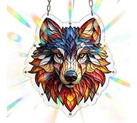 Jigsaw Puzzle Sonnenfänger Anhänger | Acryl-Wolf-Muster-Ornamente | Garten-Sonnenlichtfänger | den Einsatz auf Der Terrasse, Am HOF, Am Balkon, auf Der, im Garten, im Außenbereich