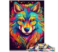Jigsaw Puzzle Street, lobo colorido, rompecabezas de 1000 piezas, 26 x 38 cm, puzzle de cartón para adultos y niños a partir de 14 años, juguete, juego de pensamiento