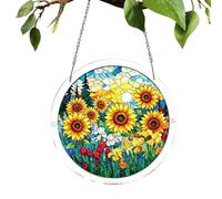 Jigsaw Puzzle Suncatcher, 2D Acrylic Window, Natural Scenery Ornament with Sturdy Build, Decorative Aid with Smooth Comfort, Modern Home Style, Accessory for Apartment Living 8.27x8.27x1.18 Inches