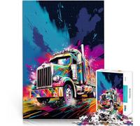 Jigsaw Puzzle Trucks on The Road 1000 Piece Puzzle Educational Games 10.27 in x 14.96 in Cardboard Puzzles for Grownups & Families Family Games Christmas Birthday Gifts