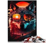 Jigsaw Puzzle Wolf Moon for Adults 1000 Pieces Puzzle Gifts 10.27 in x 14.96 in Cardboard Puzzles for Adults & Kids Age 14 Years Up as Gifts for The Whole Family and The