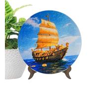 Jigsaw Puzzles - 10.23x10.23x1.02inch Plate Puzzle, Lightweight Artistic Wall Decor, 3D Decorative ABS Plate with Display Stand | Portable Jigsaws Puzzles for Home Living Room Kitchen Office Tabletop