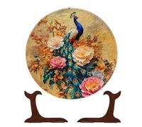 Jigsaw Puzzles - 10.23x10.23x1.02inch Plate Puzzle, Lightweight Artistic Wall Decor, 3D Decorative ABS Plate with Display Stand | Portable Jigsaws Puzzles for Home Living Room Kitchen Office Tabletop