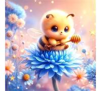 Jigsaw Puzzles 100 Pieces for Adults, Bee Flower 100 Piece Jigsaw Puzzles for Adults 14x14inch, Fun Educational Puzzle Games, Beautiful Decoration Puzzle