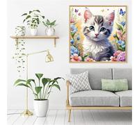 Jigsaw Puzzles 100 Pieces for Adults, Cute Cat 100 Piece Jigsaw Puzzles for Adults 14x14inch, Fun Educational Puzzle Games, Beautiful Decoration Puzzle