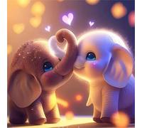 Jigsaw Puzzles 100 Pieces for Adults, Cute Elephants 100 Piece Jigsaw Puzzles for Adults 14x14inch, Fun Educational Puzzle Games, Beautiful Decoration Puzzle