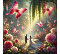 Jigsaw Puzzles 100 Pieces for Adults, Fairyland Lovers 100 Piece Jigsaw Puzzles for Adults 14x14inch, Fun Educational Puzzle Games, Beautiful Decoration Puzzle