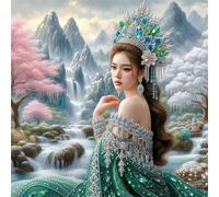 Jigsaw Puzzles 100 Pieces for Adults, Glamorous Princess 100 Piece Jigsaw Puzzles for Adults 14x14inch, Fun Educational Puzzle Games, Beautiful Decoration Puzzle
