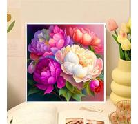 Jigsaw Puzzles 100 Pieces for Adults, Peony Blooms 100 Piece Jigsaw Puzzles for Adults 14x14inch, Fun Educational Puzzle Games, Beautiful Decoration Puzzle