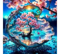 Jigsaw Puzzles 100 Pieces for Adults, Shell Pink Tree 100 Piece Jigsaw Puzzles for Adults 14x14inch, Fun Educational Puzzle Games, Beautiful Decoration Puzzle