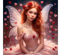 Jigsaw Puzzles 100 Pieces for Adults, Valentine Fairy 100 Piece Jigsaw Puzzles for Adults 14x14inch, Fun Educational Puzzle Games, Beautiful Decoration Puzzle