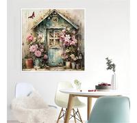 Jigsaw Puzzles 100 Pieces for Adults, Vintage House 100 Piece Jigsaw Puzzles for Adults 14x14inch, Fun Educational Puzzle Games, Beautiful Decoration Puzzle