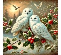 Jigsaw Puzzles 100 Pieces for Adults, White Owl 100 Piece Jigsaw Puzzles for Adults 14x14inch, Fun Educational Puzzle Games, Beautiful Decoration Puzzle