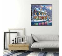 Jigsaw Puzzles 100 Pieces for Adults, Winter Villa 100 Piece Jigsaw Puzzles for Adults 14x14inch, Fun Educational Puzzle Games, Beautiful Decoration Puzzle