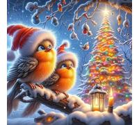 Jigsaw Puzzles 1000 Pieces for Adults, Fun Challenging & Brainteasing Jigsaw Puzzles for Adults 1000 Piece Puzzle Educational Games Home Decoration Puzzle(Christmas Tree Birds)