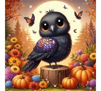 Jigsaw Puzzles 1000 Pieces for Adults, Fun Challenging & Brainteasing Jigsaw Puzzles for Adults 1000 Piece Puzzle Educational Games Home Decoration Puzzle(Autumn Black Birds)