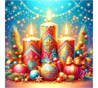 Jigsaw Puzzles 1000 Pieces for Adults, Fun Challenging & Brainteasing Jigsaw Puzzles for Adults 1000 Piece Puzzle Educational Games Home Decoration Puzzle(Red Christmas Candle)