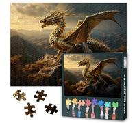 Jigsaw Puzzles 1000 piezas para adultos Golden Dragon Under The Setting Sun Puzzles Teens Educational Toys Challenging Puzzle Suitable for Game Nights Finished Size: 70 x 50 cm