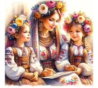 Jigsaw Puzzles 120 Pieces for Adults, Beautiful Family 120 Piece Jigsaw Puzzles for Adults 18x18inch, Fun Educational Puzzle Games, Beautiful Decoration Puzzle