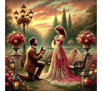 Jigsaw Puzzles 120 Pieces for Adults, Couple's Proposal 120 Piece Jigsaw Puzzles for Adults 18x18inch, Fun Educational Puzzle Games, Beautiful Decoration Puzzle