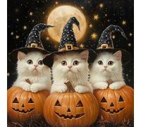 Jigsaw Puzzles 120 Pieces for Adults, Fun Challenging & Brainteasing Jigsaw Puzzles for Adults 120 Piece Puzzle Educational Games Home Decoration Puzzle(Halloween Cats)
