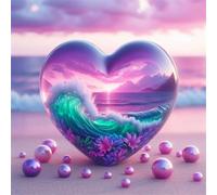 Jigsaw Puzzles 120 Pieces, Jigsaws Pearl Ocean Heart 120 Piece Jigsaw Puzzles for Adults, Challenge High Difficulty Family Puzzle Game 45x45cm/18x18inch