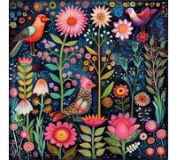 Jigsaw Puzzles 150 Pieces for Adults, Abstract Flowers Birds 150 Piece Jigsaw Puzzles for Adults 26x26inch, Fun Educational Puzzle Games, Beautiful Decoration Puzzle