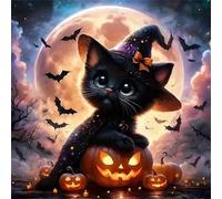 Jigsaw Puzzles 150 Pieces for Adults, Fun Challenging & Brainteasing Jigsaw Puzzles for Adults 150 Piece Puzzle Educational Games Home Decoration Puzzle(Halloween Cat)