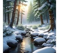 Jigsaw Puzzles 150 Pieces for Adults, Streams Woodlands 150 Piece Jigsaw Puzzles for Adults 26x26inch, Fun Educational Puzzle Games, Beautiful Decoration Puzzle