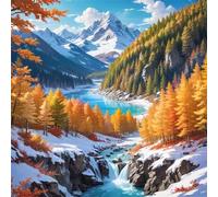 Jigsaw Puzzles 150 Pieces, Jigsaws Autumn Tree Mountain 150 Piece Jigsaw Puzzles for Adults, Challenge High Difficulty Family Puzzle Game 65x65cm/26x26inch