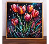 Jigsaw Puzzles 150 Pieces, Jigsaws Cosmic Tulip 150 Piece Jigsaw Puzzles for Adults, Challenge High Difficulty Family Puzzle Game 65x65cm/26x26inch