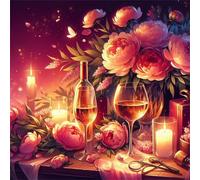 Jigsaw Puzzles 150 Pieces, Jigsaws Romantic Peony 150 Piece Jigsaw Puzzles for Adults, Challenge High Difficulty Family Puzzle Game 65x65cm/26x26inch