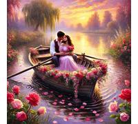 Jigsaw Puzzles 200 Pieces for Adults, Couples Boat 200 Piece Jigsaw Puzzles for Adults 11x11inch, Fun Educational Puzzle Games, Beautiful Decoration Puzzle