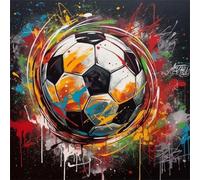 Jigsaw Puzzles 200 Pieces for Adults, Football Graffiti 200 Piece Jigsaw Puzzles for Adults 11x11inch, Fun Educational Puzzle Games, Beautiful Decoration Puzzle