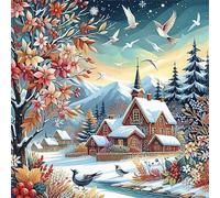 Jigsaw Puzzles 200 Pieces for Adults, House Tree 200 Piece Jigsaw Puzzles for Adults 11x11inch, Fun Educational Puzzle Games, Beautiful Decoration Puzzle