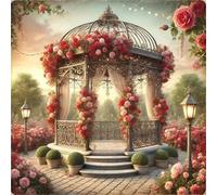 Jigsaw Puzzles 200 Pieces for Adults, Romantic Garden 200 Piece Jigsaw Puzzles for Adults 11x11inch, Fun Educational Puzzle Games, Beautiful Decoration Puzzle
