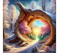 Jigsaw Puzzles 200 Pieces for Adults, Tree Hollow Scenery 200 Piece Jigsaw Puzzles for Adults 11x11inch, Fun Educational Puzzle Games, Beautiful Decoration Puzzle