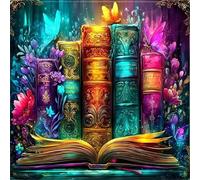 Jigsaw Puzzles 300 Pieces for Adults, Magic Book 300 Piece Jigsaw Puzzles for Adults 14x14inch, Fun Educational Puzzle Games, Beautiful Decoration Puzzle