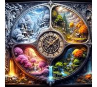 Jigsaw Puzzles 300 Pieces for Adults, Natural Seasons 300 Piece Jigsaw Puzzles for Adults 14x14inch, Fun Educational Puzzle Games, Beautiful Decoration Puzzle