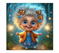 Jigsaw Puzzles 300 Pieces, Jigsaws Fairy Grandma 300 Piece Jigsaw Puzzles for Adults, Challenge High Difficulty Family Puzzle Game 35x35cm/14x14inch