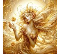 Jigsaw Puzzles 300 Pieces, Jigsaws Golden Fairy 300 Piece Jigsaw Puzzles for Adults, Challenge High Difficulty Family Puzzle Game 35x35cm/14x14inch