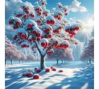 Jigsaw Puzzles 300 Pieces, Jigsaws Snow Fruit Trees 300 Piece Jigsaw Puzzles for Adults, Challenge High Difficulty Family Puzzle Game 35x35cm/14x14inch