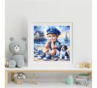 Jigsaw Puzzles 35 Pieces for Adults, Boy Dog 35 Piece Jigsaw Puzzles for Adults 12x12inch, Fun Educational Puzzle Games, Beautiful Decoration Puzzle