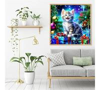 Jigsaw Puzzles 35 Pieces for Adults, Cat Christmas 35 Piece Jigsaw Puzzles for Adults 12x12inch, Fun Educational Puzzle Games, Beautiful Decoration Puzzle