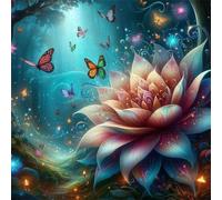 Jigsaw Puzzles 35 Pieces for Adults, Lotus Butterfly 35 Piece Jigsaw Puzzles for Adults 12x12inch, Fun Educational Puzzle Games, Beautiful Decoration Puzzle